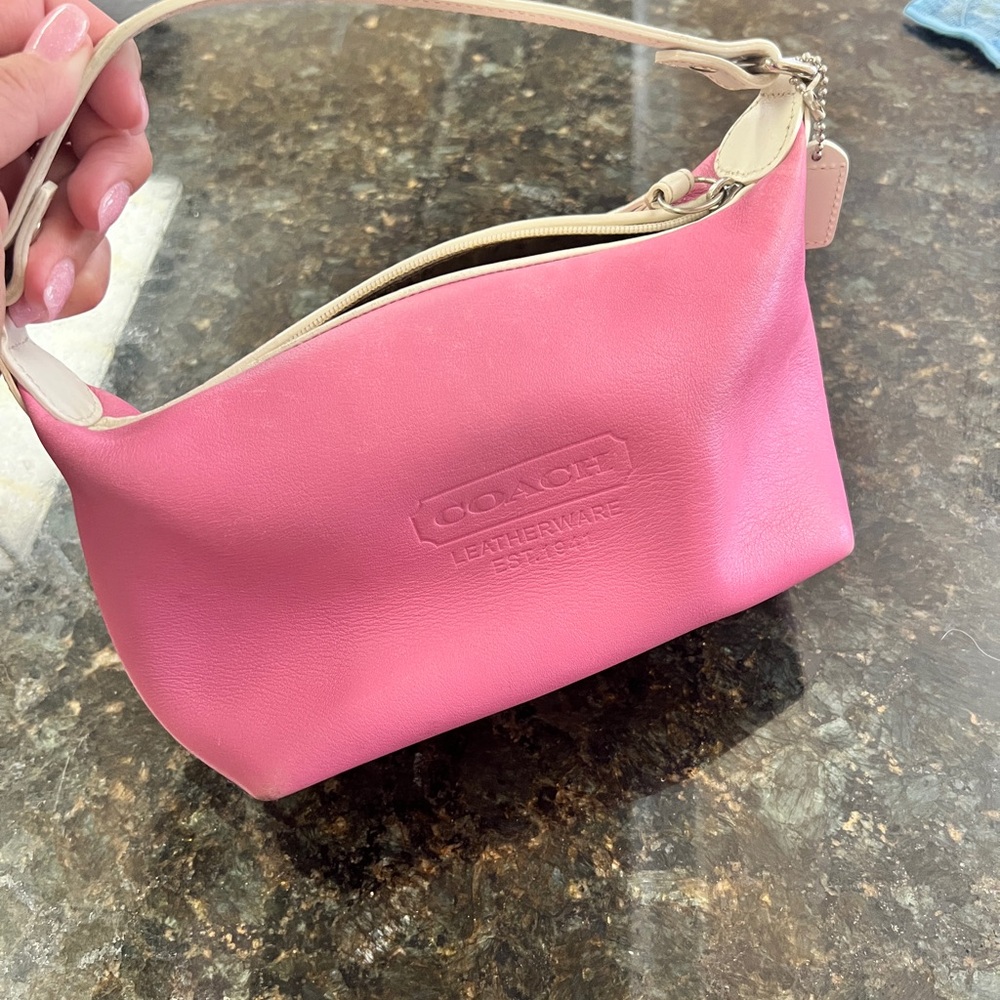 Coach Vibrant Pink Leather Shoulder Bag